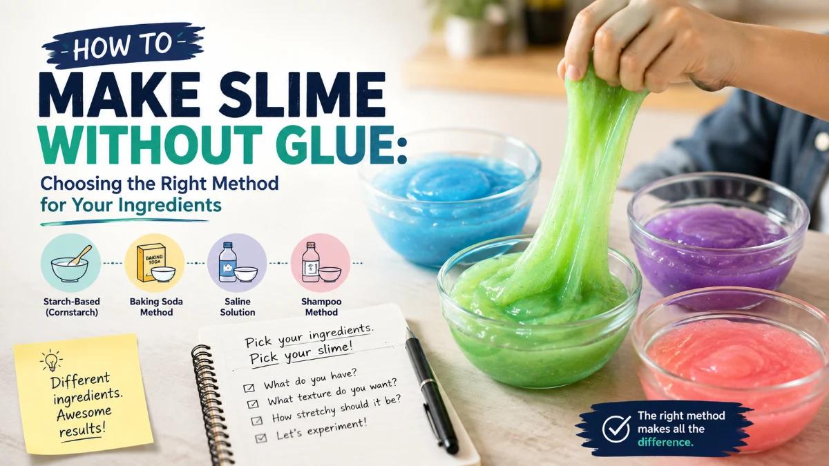 How to Make Slime Without Glue: Choosing the Right Method for Your Ingredients