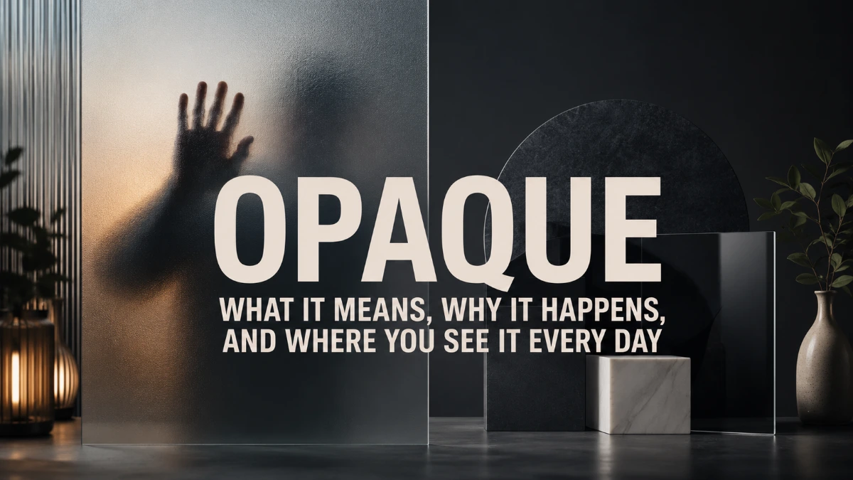 Opaque: What It Means, Why It Happens, and Where You See It Every Day