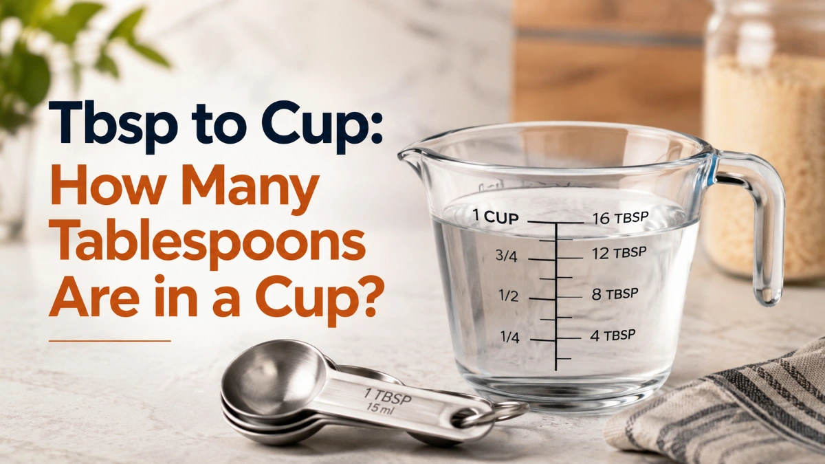 Tbsp to Cup: How Many Tablespoons Are in a Cup?